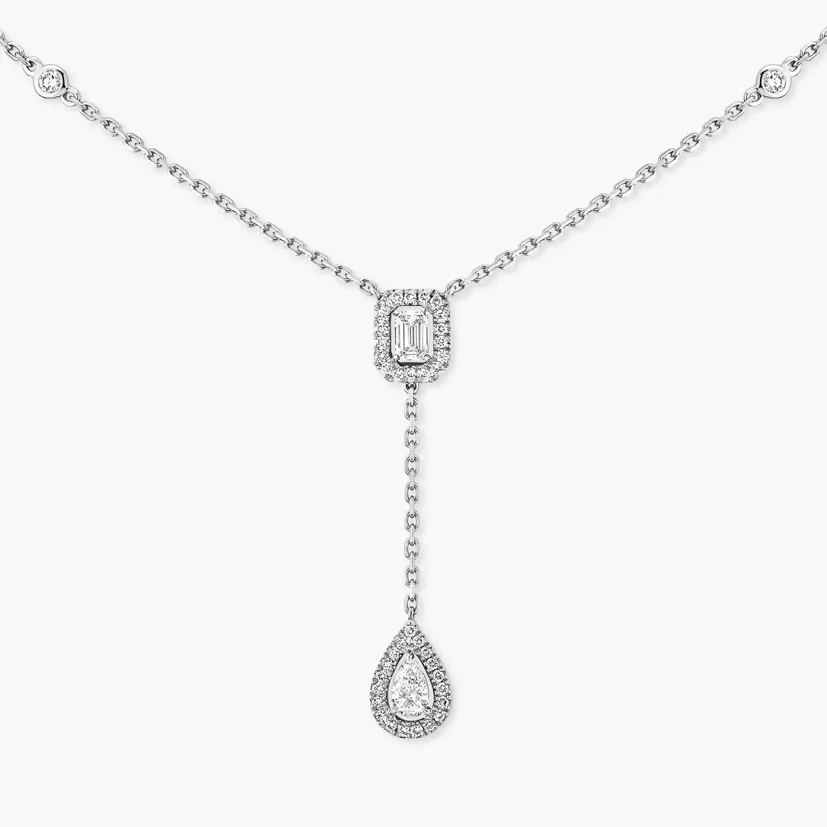 [Ornora Jewelry]Gold Diamond Tie Necklace