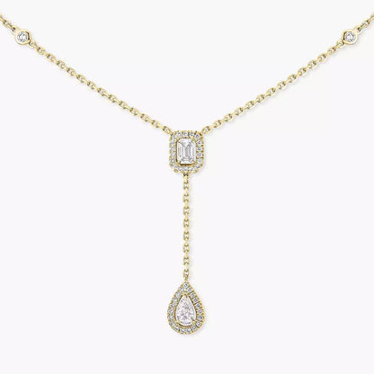 [Ornora Jewelry]Gold Diamond Tie Necklace