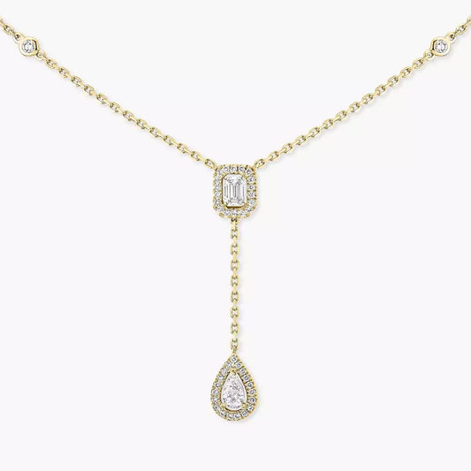 [Ornora Jewelry]Gold Diamond Tie Necklace