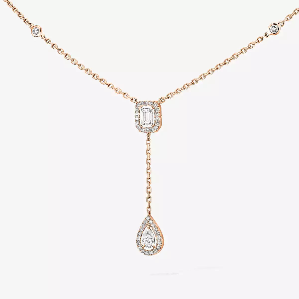 [Ornora Jewelry]Gold Diamond Tie Necklace