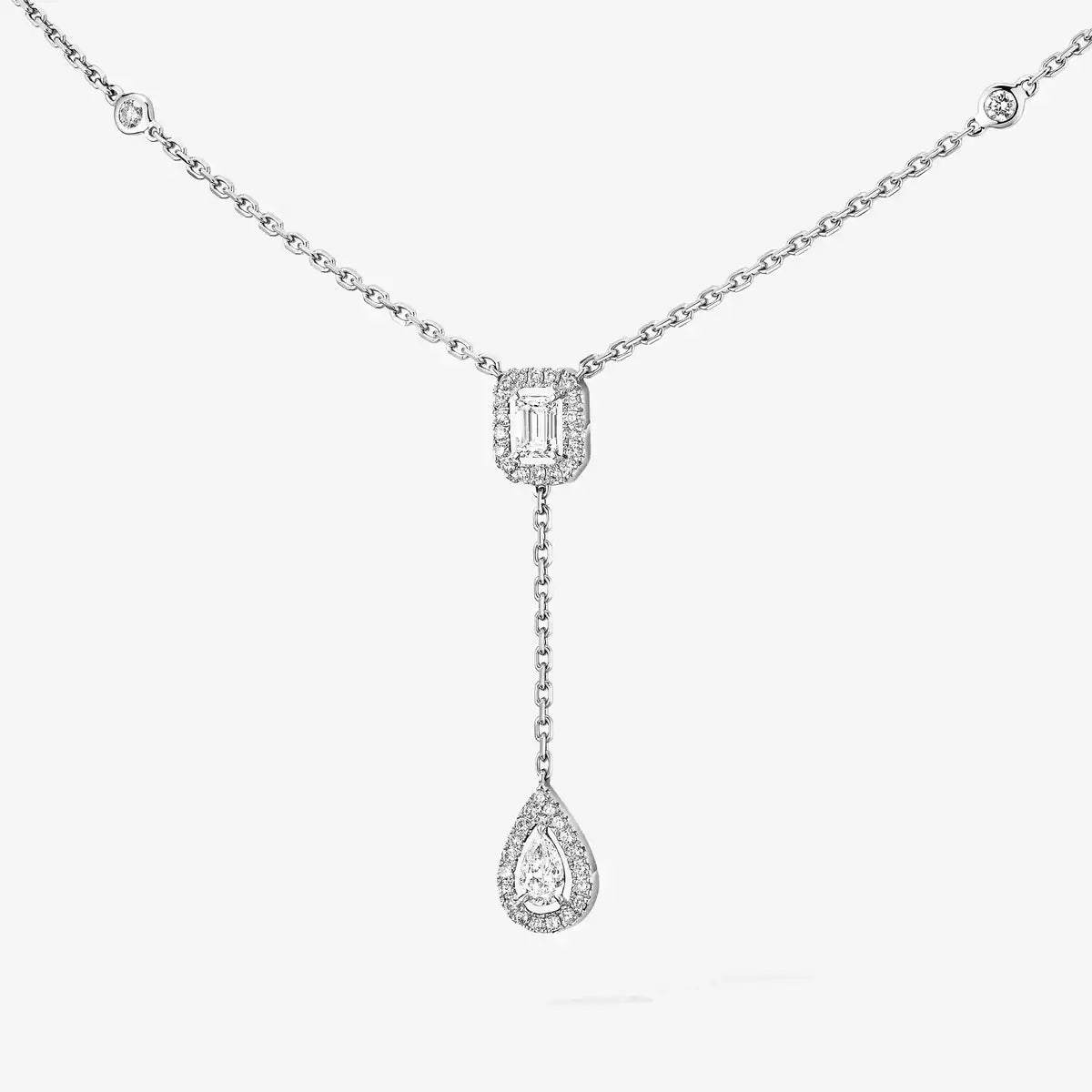 [Ornora Jewelry]Gold Diamond Tie Necklace