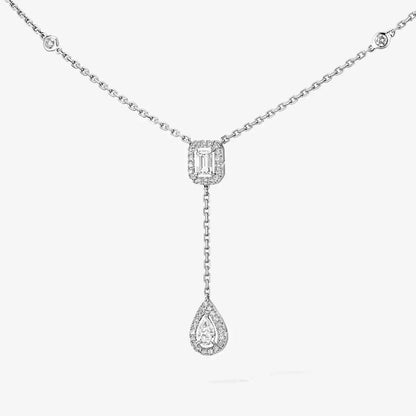[Ornora Jewelry]Gold Diamond Tie Necklace
