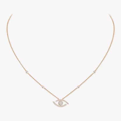 [Ornora Jewelry]Pave_ Diamond Necklace Lucky Eye