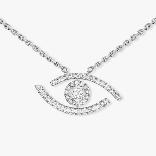 [Ornora Jewelry]Pave_ Diamond Necklace Lucky Eye