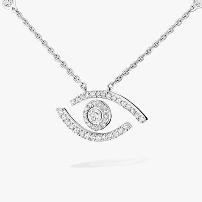 [Ornora Jewelry]Pave_ Diamond Necklace Lucky Eye