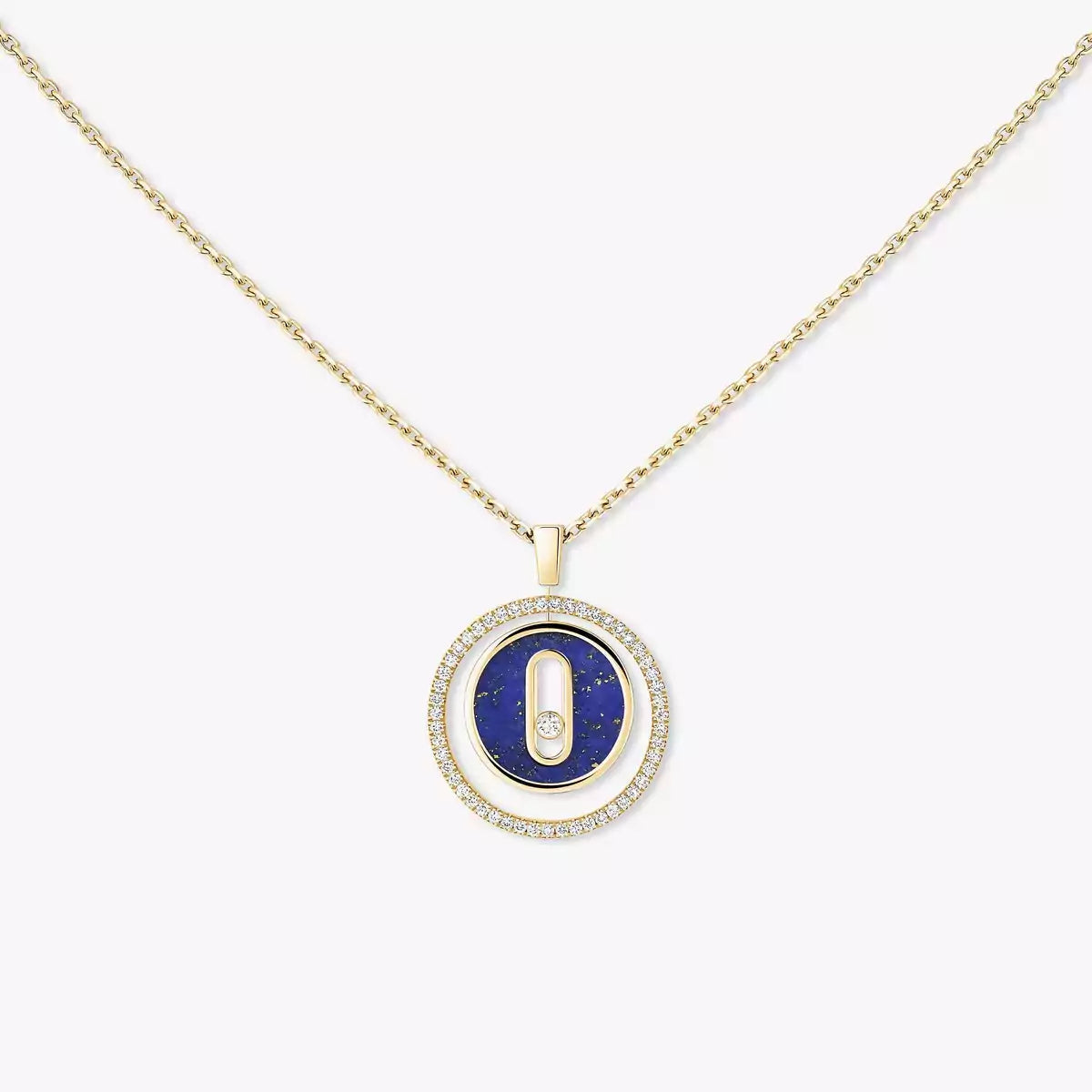 [OrnoraJewelry]Lucky Move Diamond Necklace in Rose Gold and White Mother-of-Pearl