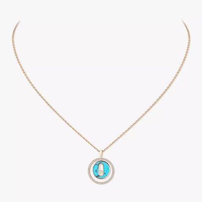 [OrnoraJewelry]Lucky Move Diamond Necklace in Rose Gold and White Mother-of-Pearl