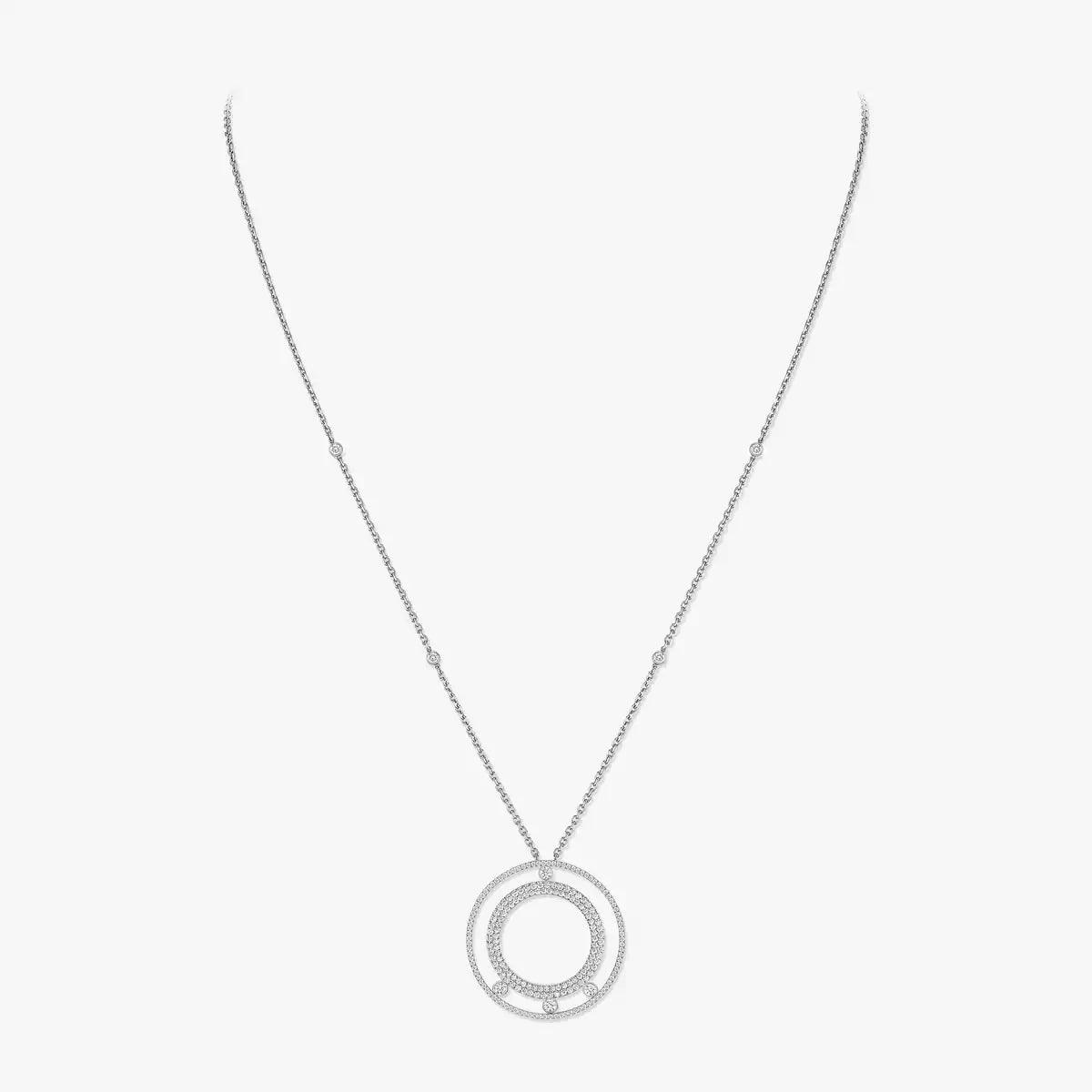 [Ornora Jewelry]Move Romane Long Pave_-Set Diamond Necklace