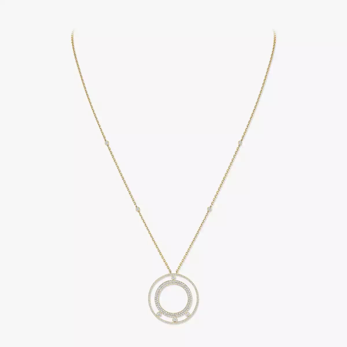 [OrnoraJewelry]Move Romane Long Pave_-Set Diamond Necklace