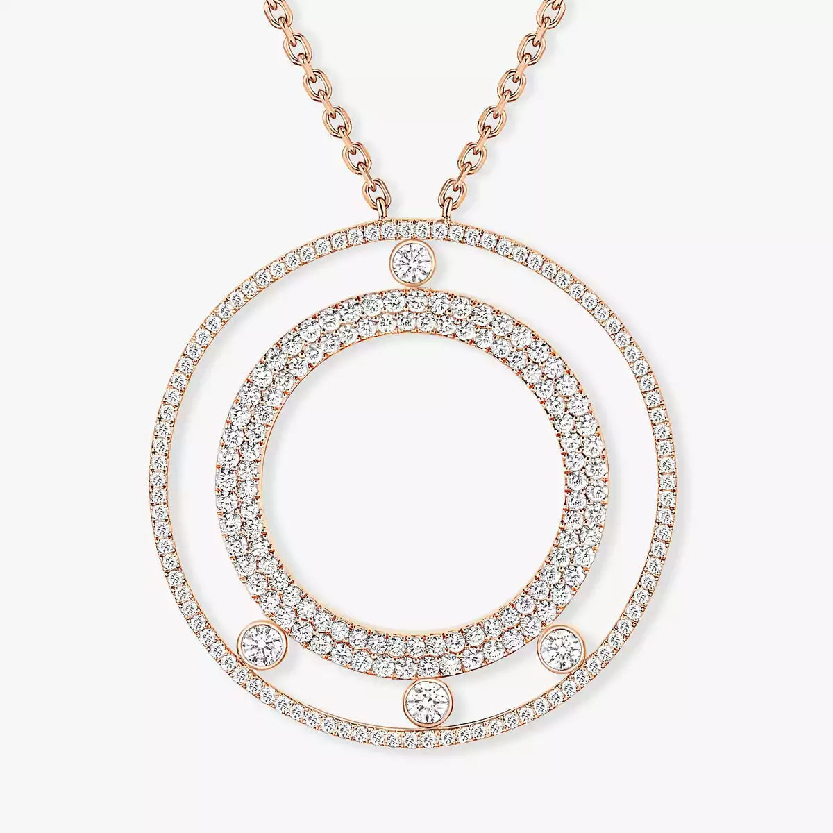 [OrnoraJewelry]Move Romane Long Pave_-Set Diamond Necklace