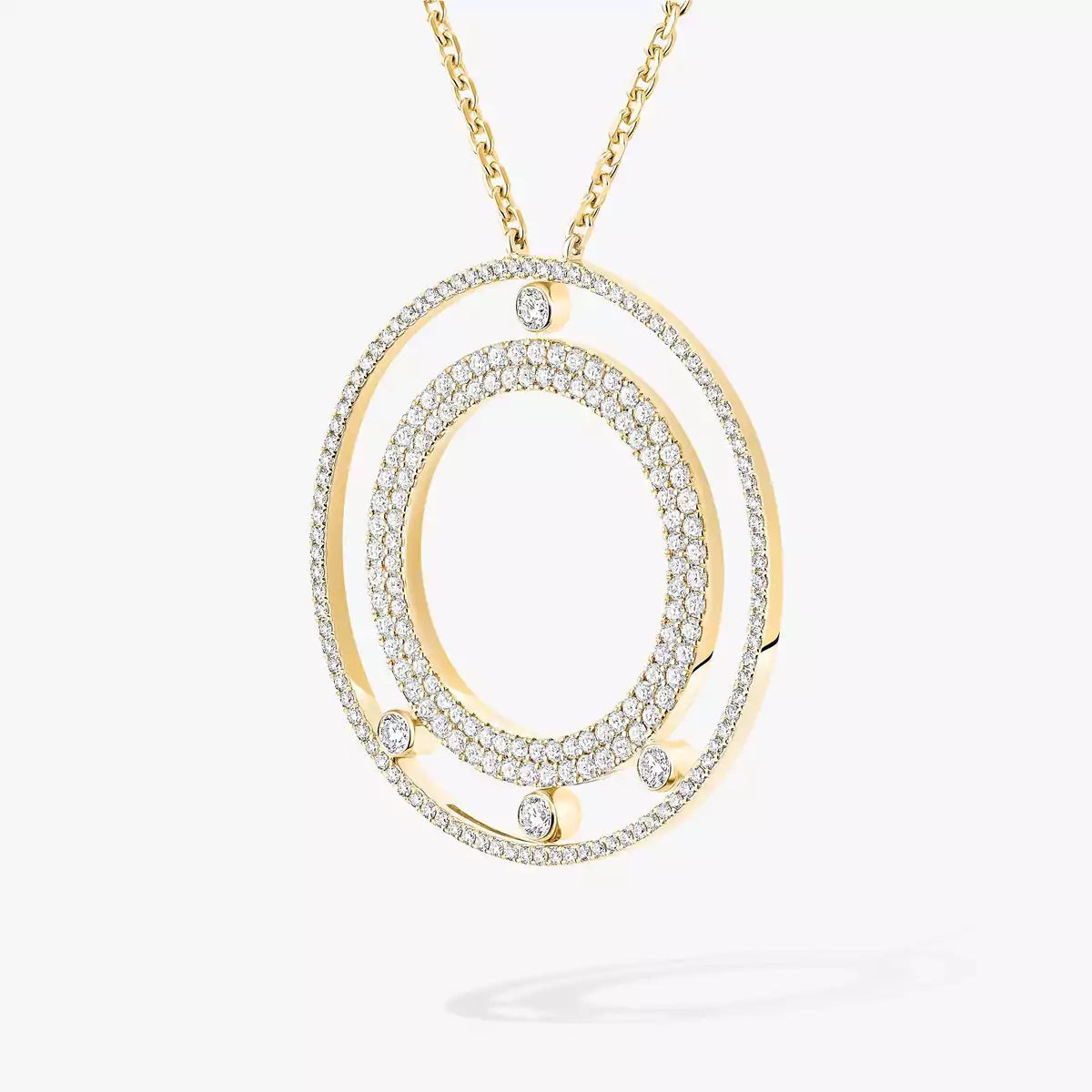 [OrnoraJewelry]Move Romane Long Pave_-Set Diamond Necklace