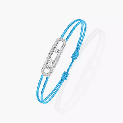 [Ornora Jewelry]MK Care(s) pink cord pavé bracelet