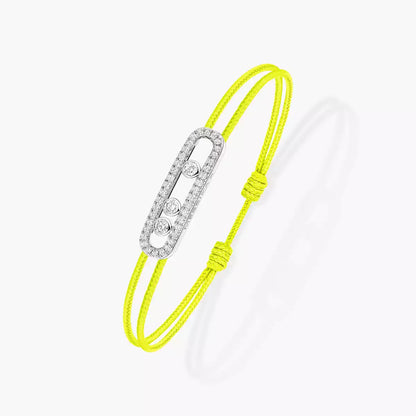 [Ornora Jewelry]MK Care(s) pink cord pavé bracelet