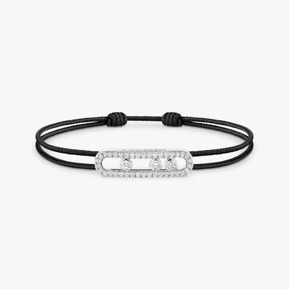 [Ornora Jewelry]MK Care(s) pink cord pavé bracelet