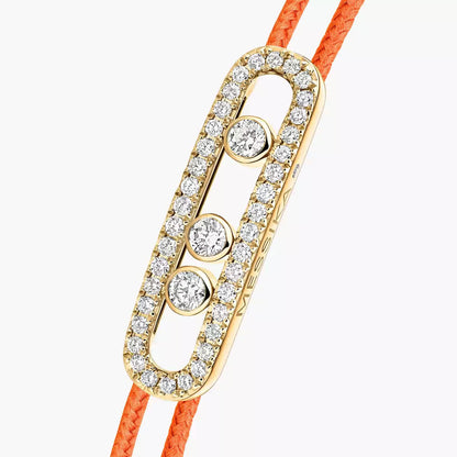 [Ornora Jewelry]MK Care(s) pink cord pavé bracelet