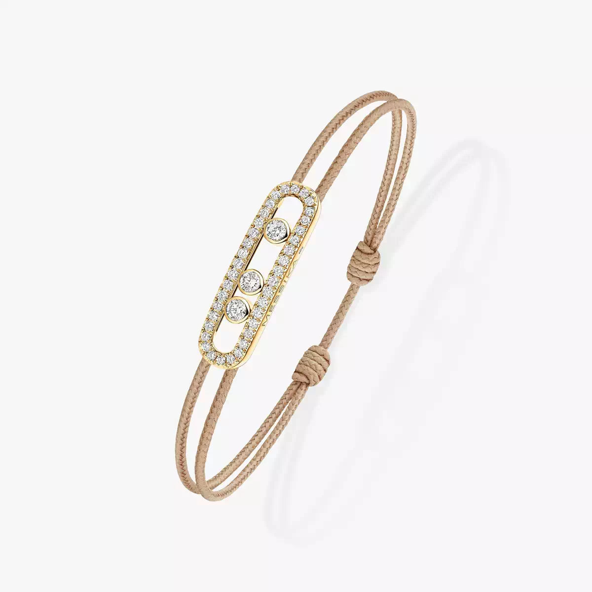 [Ornora Jewelry]MK Care(s) pink cord pavé bracelet