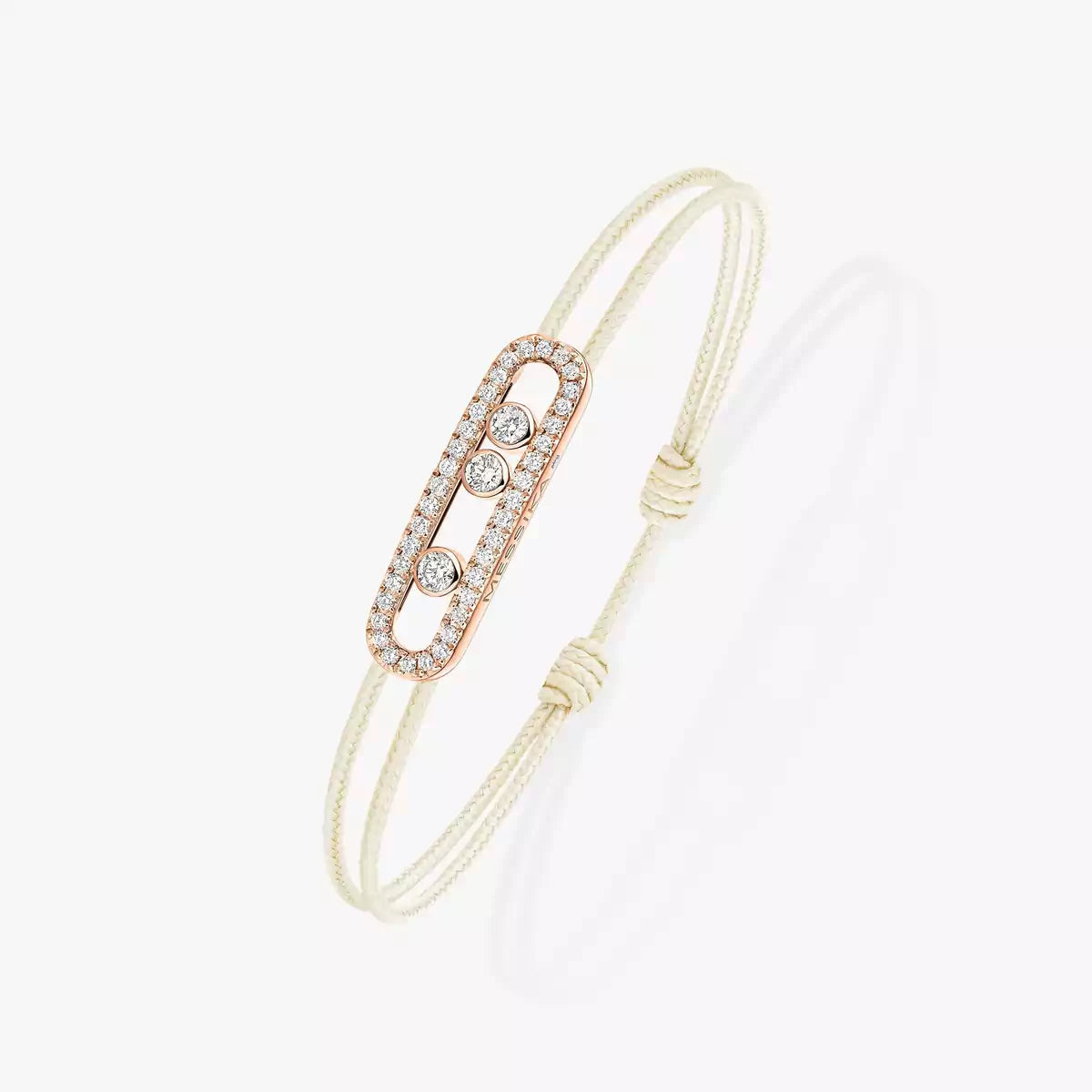 [Ornora Jewelry]MK Care(s) pink cord pavé bracelet