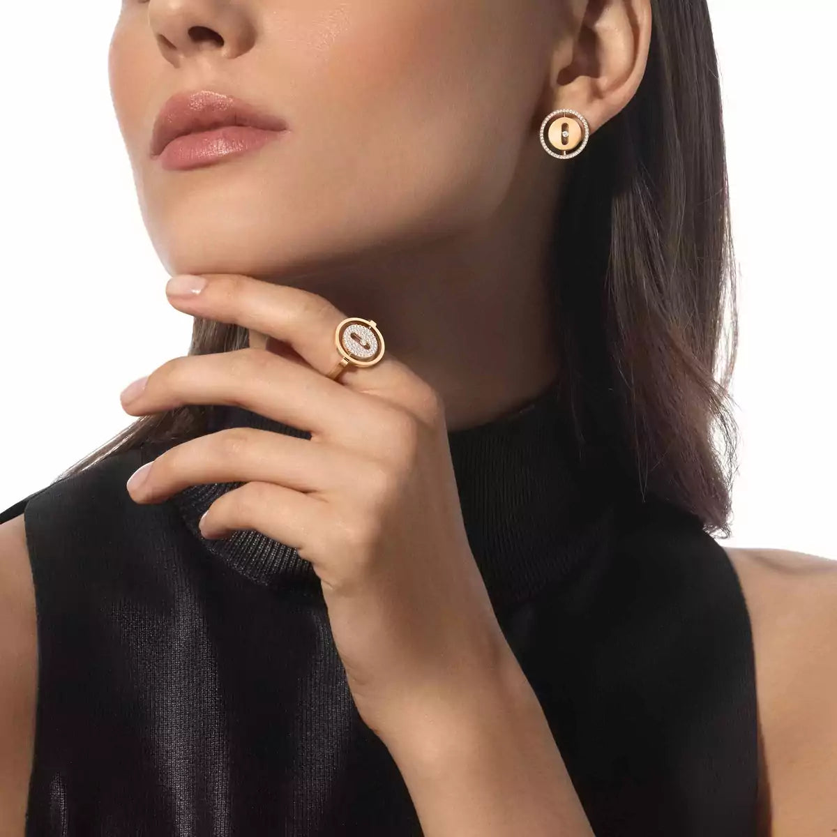 [OrnoraJewelry]Lucky Move Diamond Earrings