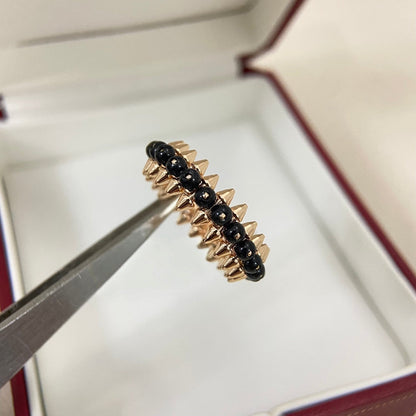 [OrnoraJewelry]BLACK BEAD STUD RING