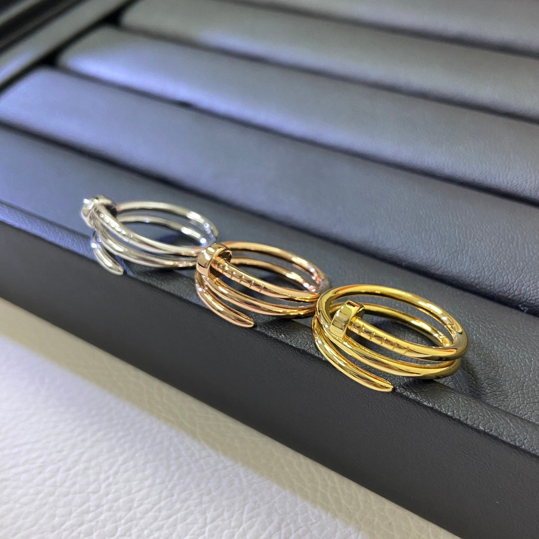 [OrnoraJewelry]SMOOTH THREE-BAND NAIL RING