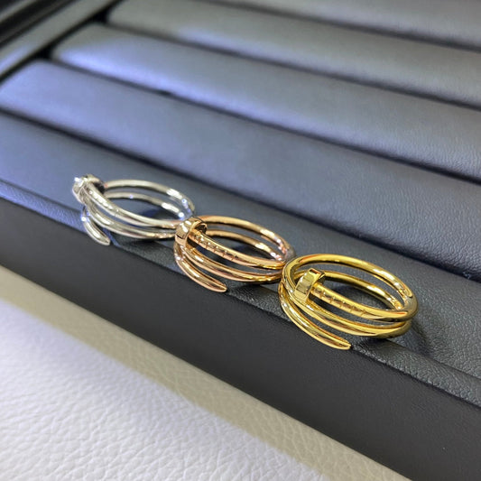 [OrnoraJewelry]SMOOTH THREE-BAND NAIL RING
