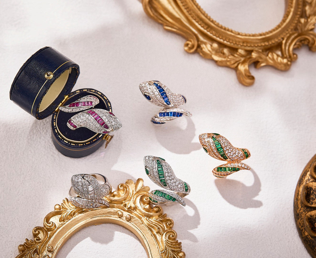 [OrnoraJewelry]BRAND NEW LUXURY BLUE SNAKE RING
