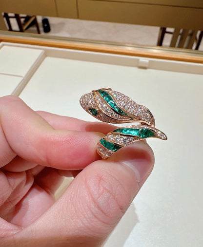 [OrnoraJewelry]BRAND NEW LUXURY GREEN SNAKE RING
