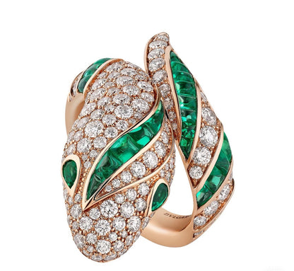 [OrnoraJewelry]BRAND NEW LUXURY GREEN SNAKE RING