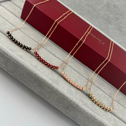 [OrnoraJewelry]NEW STUD COLORED GEM PENDANT NECKLACE