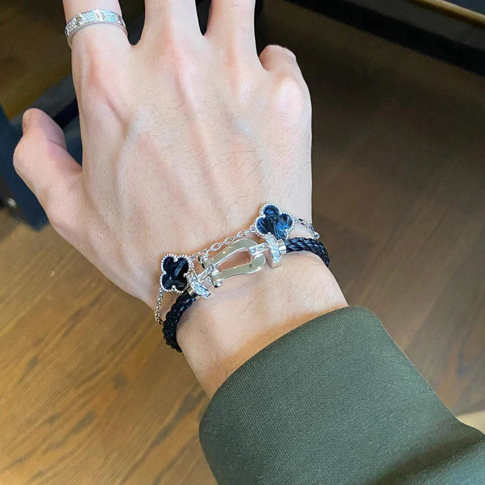 [OrnoraJewelry]CLOVER 5 MOTIF PIETERSITE BRACELET COLLECTION