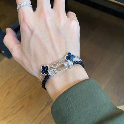 [OrnoraJewelry]CLOVER 5 MOTIF PIETERSITE BRACELET COLLECTION