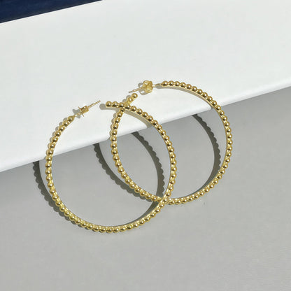 [OrnoraJewelry] SMOOTH BEAD STUD EARRINGS