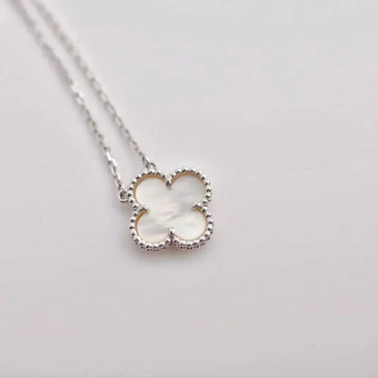 [OrnoraJewelry]CLOVER  15MM WHITE MOTHER-OF-PEARL SILVER