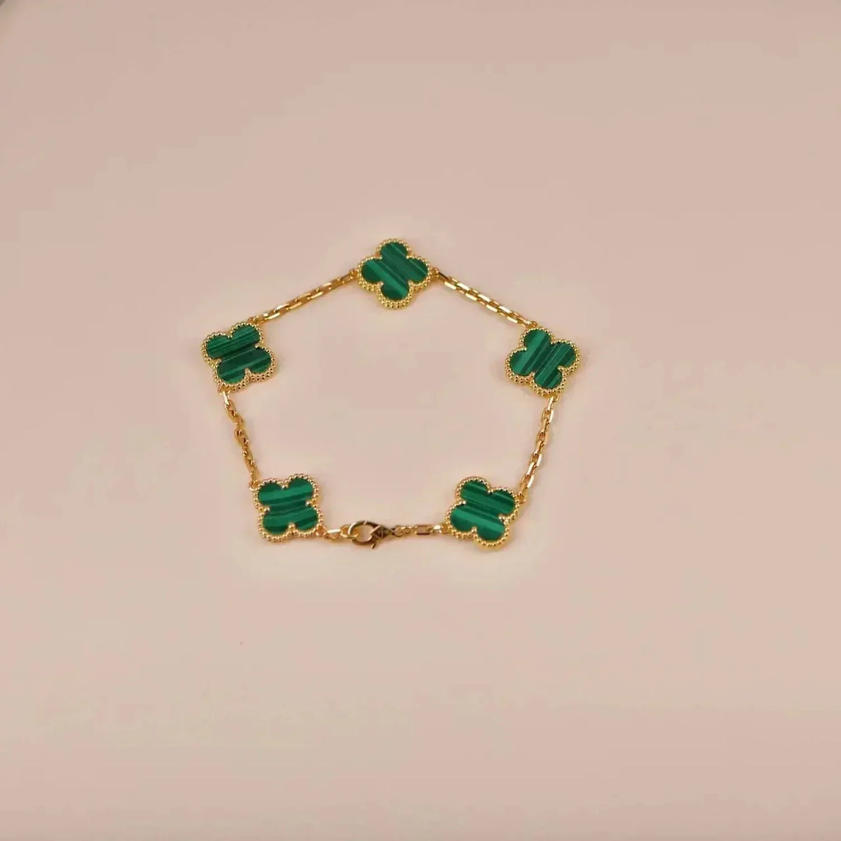 [OrnoraJewelry] CLOVER 5 MOTIF MALACHITE BRACELET COLLECTION