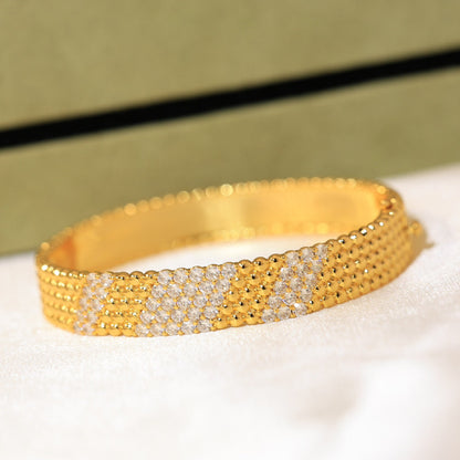 [OrnoraJewelry]  FIVE-ROW DIAMOND BRACELET