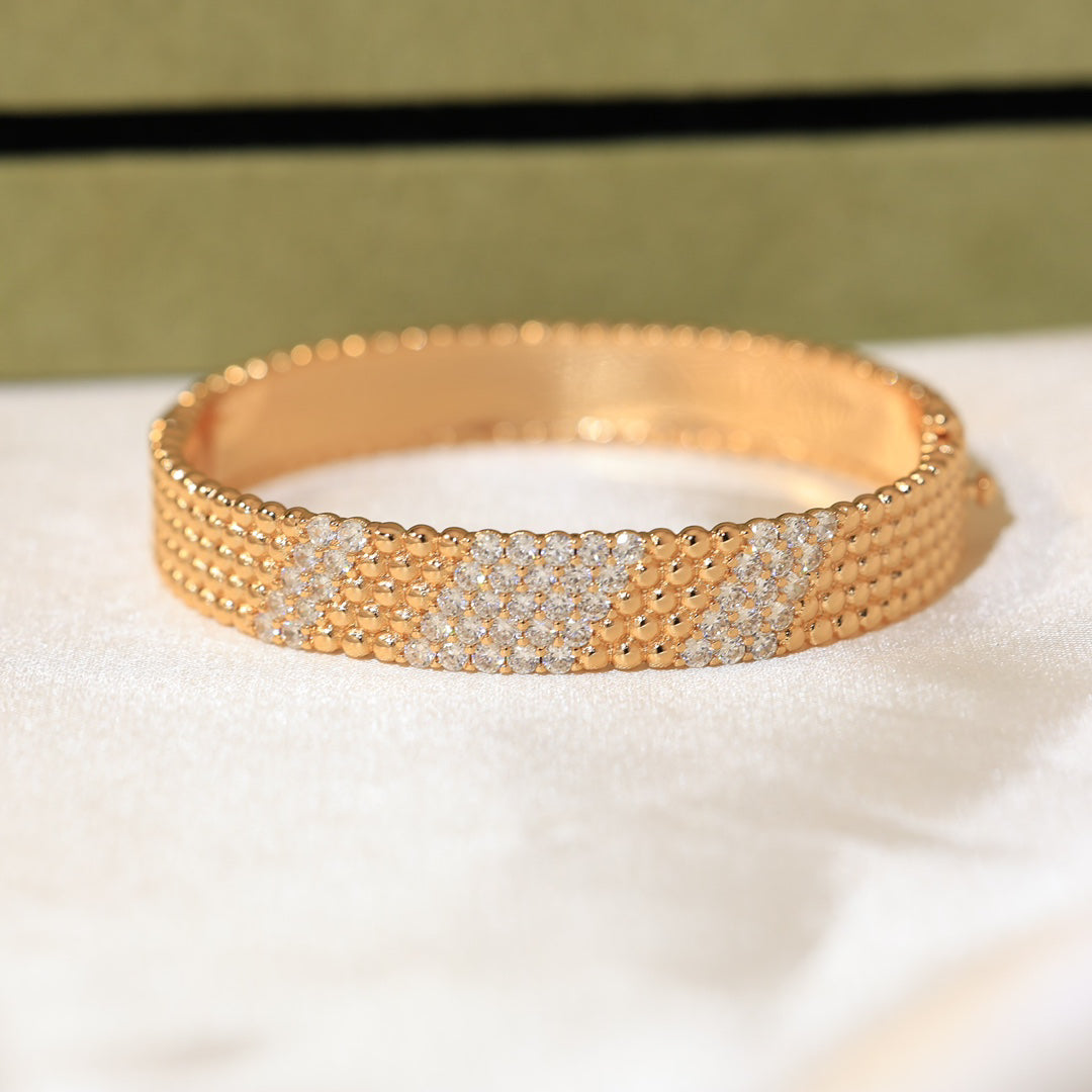 [OrnoraJewelry]  FIVE-ROW DIAMOND BRACELET