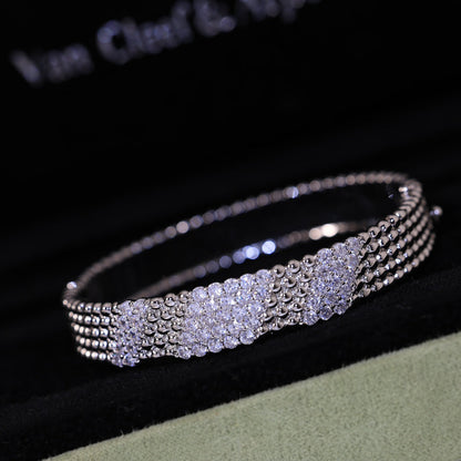 [OrnoraJewelry]  FIVE-ROW DIAMOND BRACELET
