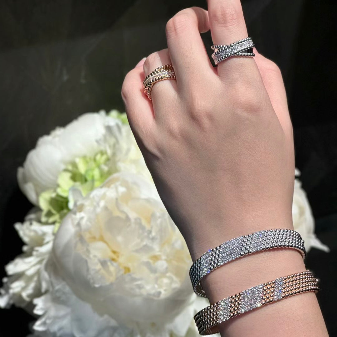[OrnoraJewelry]  FIVE-ROW DIAMOND BRACELET
