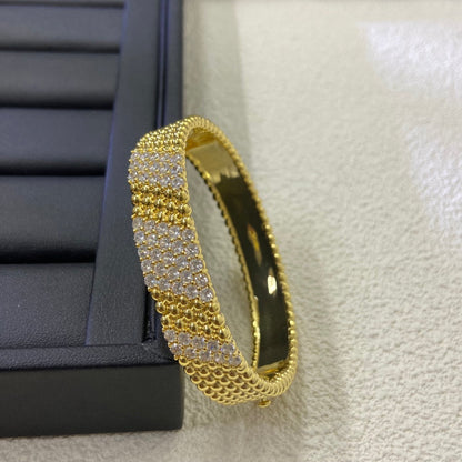 [OrnoraJewelry]  FIVE-ROW DIAMOND BRACELET