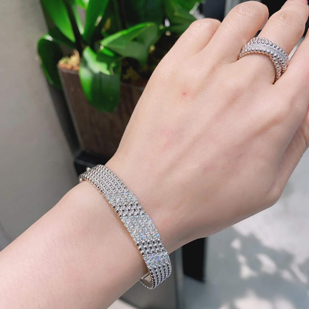 [OrnoraJewelry]  FIVE-ROW DIAMOND BRACELET