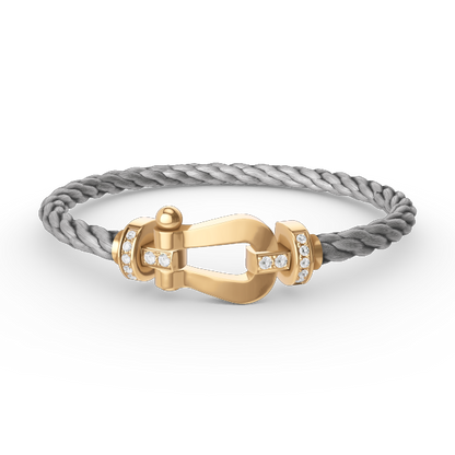 [Ornora Jewelry]FORCE LARGE HORSESHOE HALF DIAMOND BRACELET GOLD