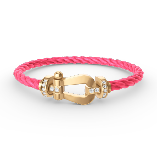 [OrnoraJewelry]FORCE LARGE HORSESHOE HALF DIAMOND BRACELET GOLD
