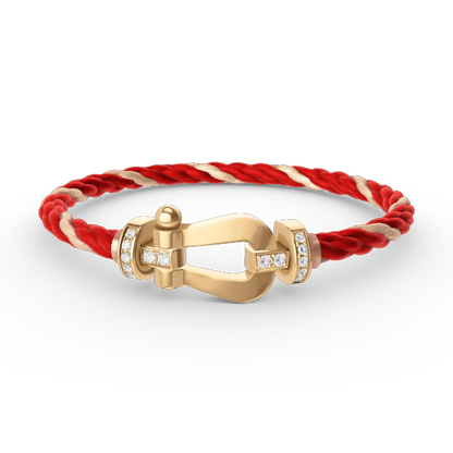 [Ornora Jewelry]FORCE LARGE HORSESHOE HALF DIAMOND BRACELET GOLD