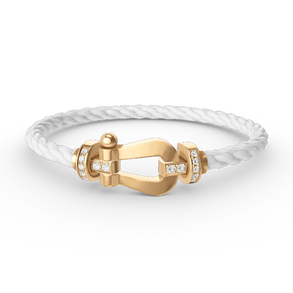 [Ornora Jewelry]FORCE LARGE HORSESHOE HALF DIAMOND BRACELET GOLD