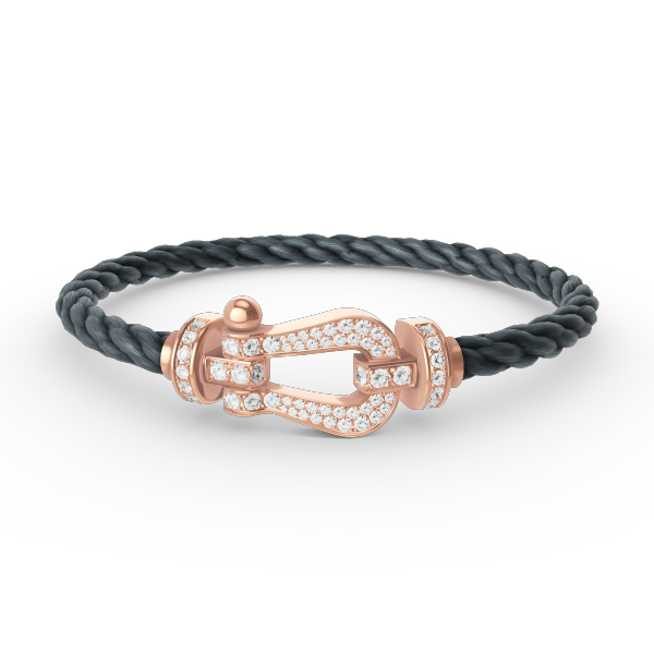[OrnoraJewelry]FORCE LARGE HORSESHOE FULL DIAMOND BRACELET ROSE GOLD