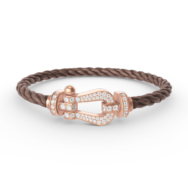 [Ornora Jewelry]FORCE LARGE HORSESHOE FULL DIAMOND BRACELET ROSE GOLD