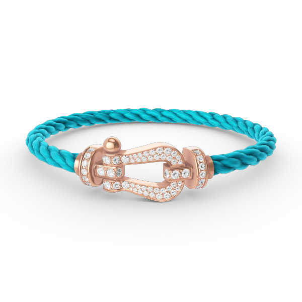 [OrnoraJewelry]FORCE LARGE HORSESHOE FULL DIAMOND BRACELET ROSE GOLD