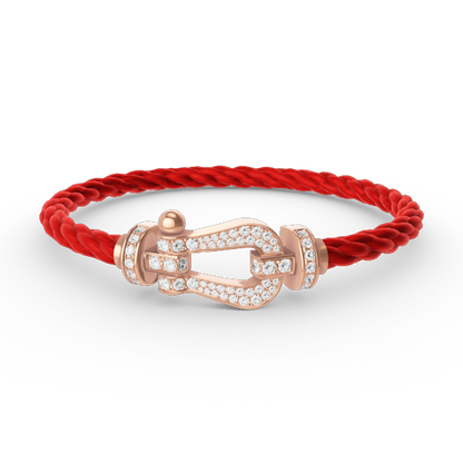 [OrnoraJewelry]FORCE LARGE HORSESHOE FULL DIAMOND BRACELET ROSE GOLD