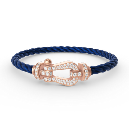 [Ornora Jewelry]FORCE LARGE HORSESHOE FULL DIAMOND BRACELET ROSE GOLD