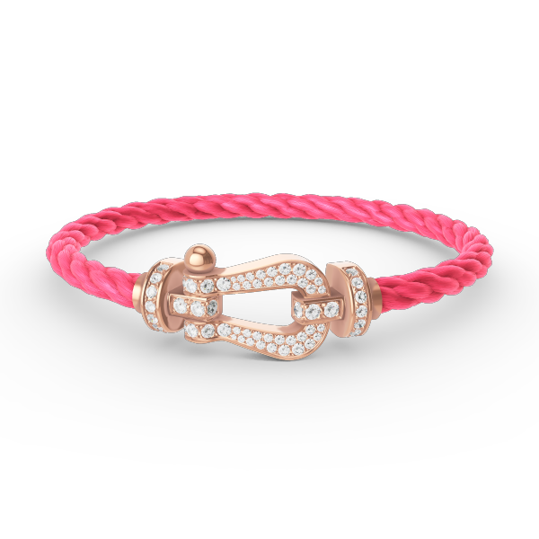 [OrnoraJewelry]FORCE LARGE HORSESHOE FULL DIAMOND BRACELET ROSE GOLD